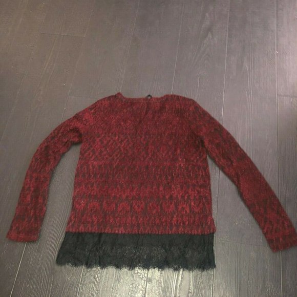 Jessica Simpson Sweater Red Black Women's Size Small - Picture 8 of 9